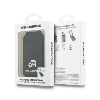 Karl Lagerfeld Stand Mirror MagSafe Wallet Black