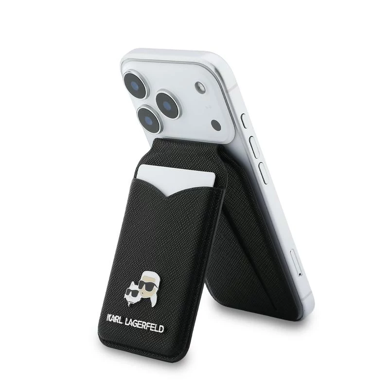 Karl Lagerfeld Stand Mirror MagSafe Wallet Black