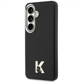 Karl Lagerfeld K Metal Logo MagSafe Dėklas, skirtas Samsung Galaxy S26, juodas