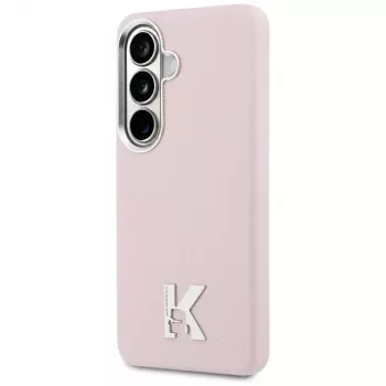 Karl Lagerfeld K Metal Logo MagSafe dėklas, skirtas Samsung Galaxy S26, rožinis