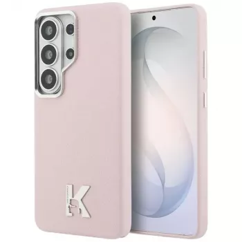 Karl Lagerfeld K Metal Logo MagSafe dėklas, skirtas Samsung Galaxy S26 Ultra, rožinis