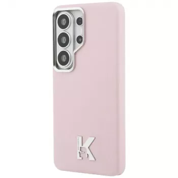 Karl Lagerfeld K Metal Logo MagSafe dėklas, skirtas Samsung Galaxy S26 Ultra, rožinis