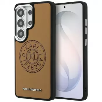 KARL LAGERFELD Perforated KLMagSafe Dėklas, skirtas „Samsung Galaxy S26 Ultra“ – Ruda spalva