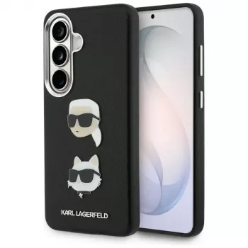 KARL LAGERFELD Saffiano DoubleHeads Metal Case, Samsung Galaxy S26, Juoda