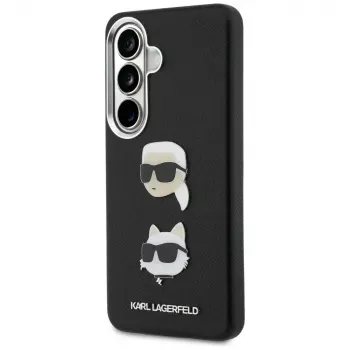 Karl Lagerfeld Saffiano Double Heads Metal Case Samsung Galaxy S26+ Juoda