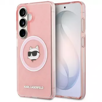 KARL LAGERFELD IML Repeated Choupette MagSafe Dėklas, skirtas Samsung Galaxy S26, Rožinis