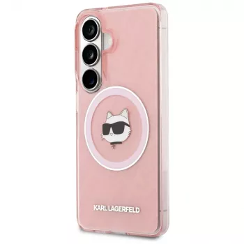 Karl Lagerfeld IML Repeated Choupette MagSafe Dėklas, skirtas Samsung Galaxy S26+, Rožinis