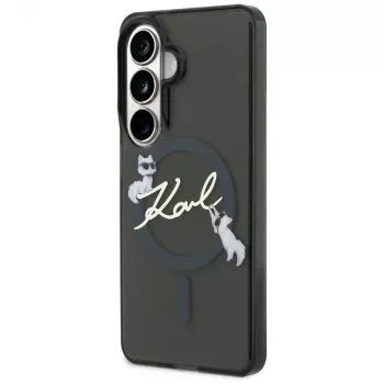 Karl Lagerfeld IML KC Script Dėklas su MagSafe, Samsung Galaxy S26+, Juodas