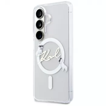 KARL LAGERFELD IML KC Script MagSafe Dėklas Samsung Galaxy S26, Skaidrus
