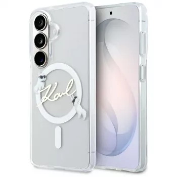 KARL LAGERFELD IML KC Script MagSafe Case, Samsung Galaxy S26+, Skaidrus