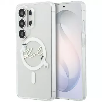 Karl Lagerfeld IML KC Script MagSafe Dėklas, skirtas Samsung Galaxy S26 Ultra (Skaidrus)