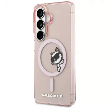 Karl Lagerfeld IML Peekaboo Choupette MagSafe Dėklas, skirtas Samsung Galaxy S26 - Rožinis