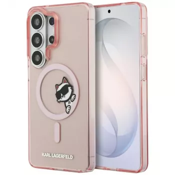 KARL LAGERFELD IML Peekaboo Choupette MagSafe dėklas, skirtas „Samsung Galaxy S26 Ultra“, rožinis