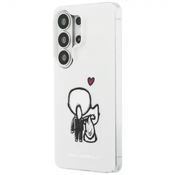 KARL LAGERFELD IML Karl & Choupette „MagSafe“ užpakalinis dangtelis, skirtas „Samsung Galaxy S26 Ultra“, permatomas