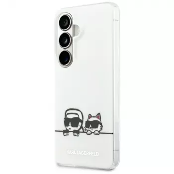 KARL LAGERFELD IML Peekaboo Karl & Choupette apsauginis dėklas su MagSafe, Samsung Galaxy S26+, permatomas