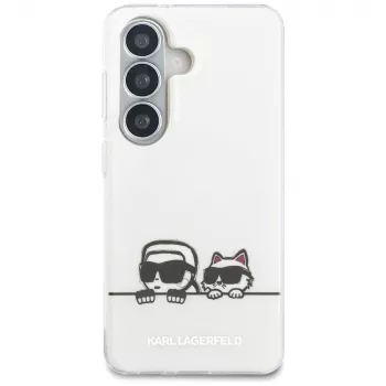 KARL LAGERFELD IML Peekaboo Karl & Choupette apsauginis dėklas su MagSafe, Samsung Galaxy S26+, permatomas
