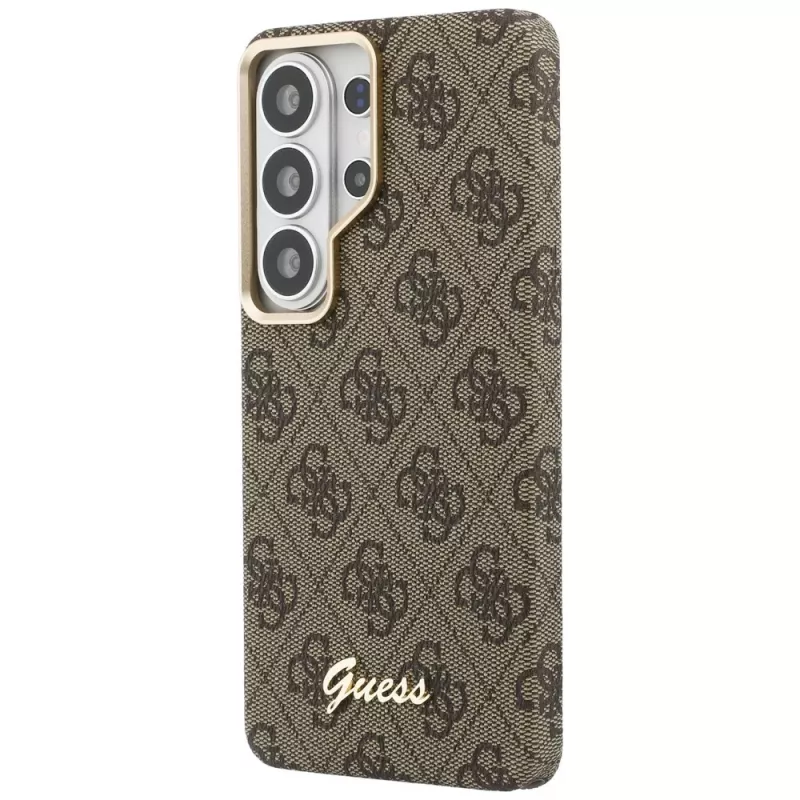 Guess 4G Script MagSafe Dėklas Samsung Galaxy S26 Ultra (Ruda spalva)