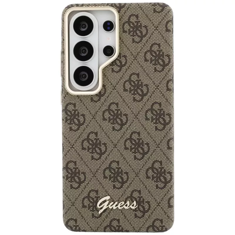 Guess 4G Script MagSafe Dėklas Samsung Galaxy S26 Ultra (Ruda spalva)