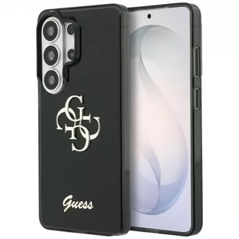 Guess IML Big Metal 4G Script Dėklas, skirtas Samsung Galaxy S26 Ultra (Juodas)