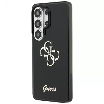 Guess IML Big Metal 4G Script Dėklas, skirtas Samsung Galaxy S26 Ultra (Juodas)