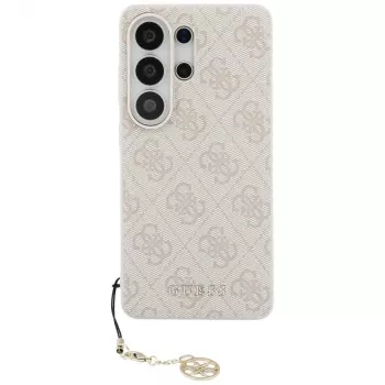 Guess 4G Classic Logo Charm MagSafe Dėklas, skirtas Samsung Galaxy S26 Ultra (rožinis)