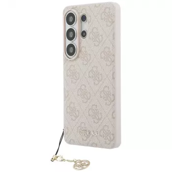 Guess 4G Classic Logo Charm MagSafe Dėklas, skirtas Samsung Galaxy S26 Ultra (rožinis)