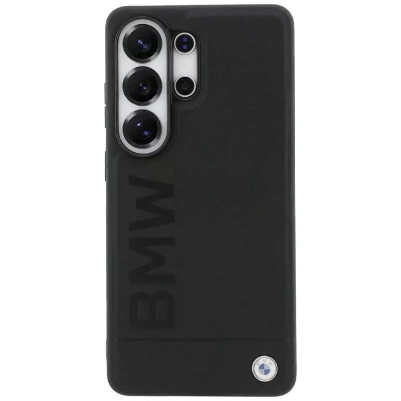 BMW Leather Hot Stamp MagSafe Case, Samsung Galaxy S26 Ultra, juoda