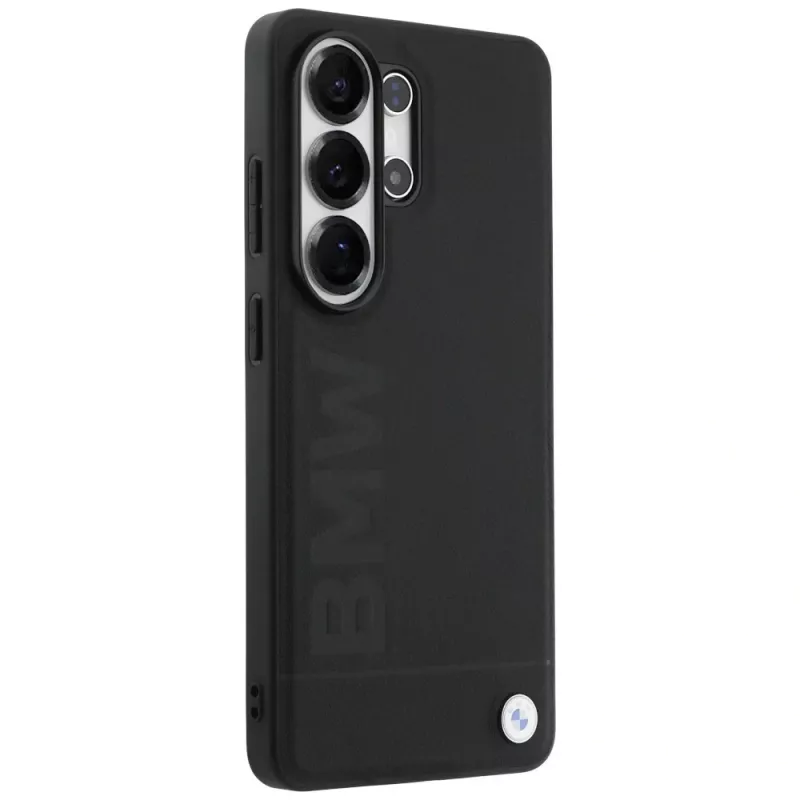 BMW Leather Hot Stamp MagSafe Case, Samsung Galaxy S26 Ultra, juoda