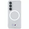BMW IML Shockproof Metal Logo MagSafe Case for Samsung Galaxy S26 Transparent