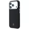 Mercedes Leather Semi Wrap GrillPattern MagSafe Case for iPhone 17 Pro Black