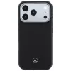 Mercedes Leather Semi Wrap GrillPattern MagSafe Case for iPhone 17 Pro Black