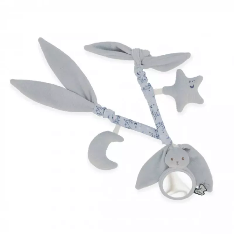 Kaloo Lapinoo Blue Rabbit vežimėlio žaislų grandinėlė