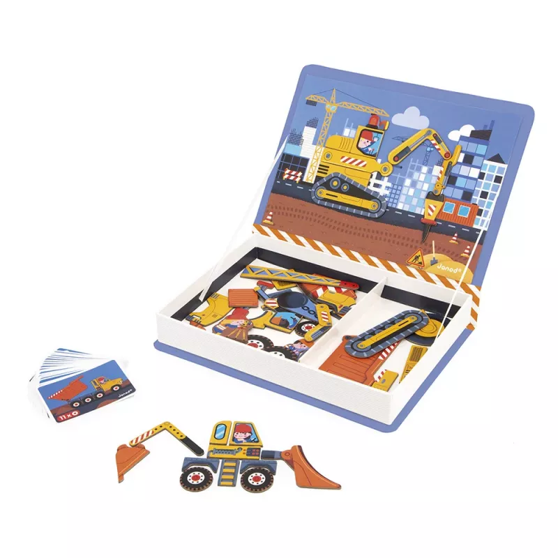 Janod Magnetibook Statybvietė – lavinamasis magnetinis žaidimas