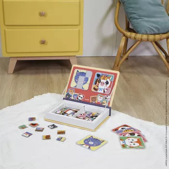 Janod Magnetibook Puzzle Animals Magnetinė Dėlionė Knygelė