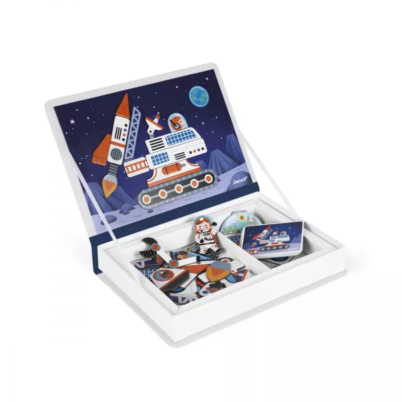 Janod Magnetibook Kosmosas: magnetinis edukacinis žaidimas, kosmoso tema