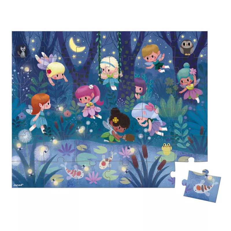 Janod Fairy and Water Lily Magnetinis Žaidimų Rinkinys Lagamine 36 Detalės