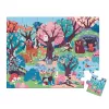 Janod Forest Glow-in-the-Dark Jigsaw Puzzle su UV lempa, 24 dalių