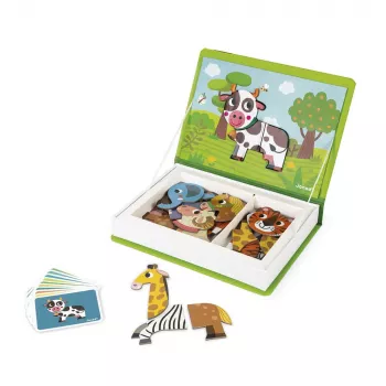 Janod Magnetibook Animals Magnetinė Knyga su Žaidimu