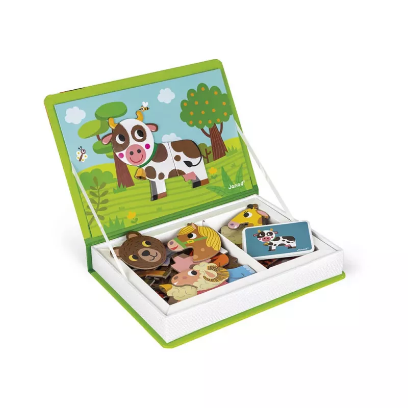 Janod Magnetibook Gyvūnai – magnetinis žaidimas-knyga