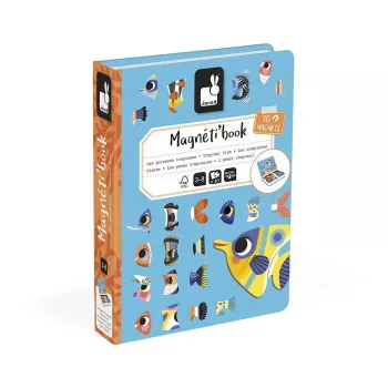 Janod Magnetibook Tropical Fish Magnetinė Dėlionė Knygelė 3+