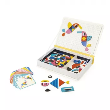 Janod Magnetibook Shapes Magnetinis Lavinamasis Žaidimas 43 Dalys 10 Kortelių Nuo 3 Metų (2026 m. Leidimas)
