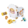 Janod Multifunctional Sheep Shape Sorter Pull-Along Toy Wooden Farm 12m+
