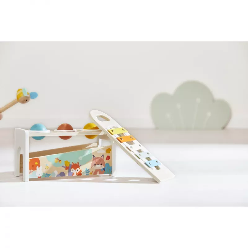 Janod Pure Wooden Xylophone with Ball Track