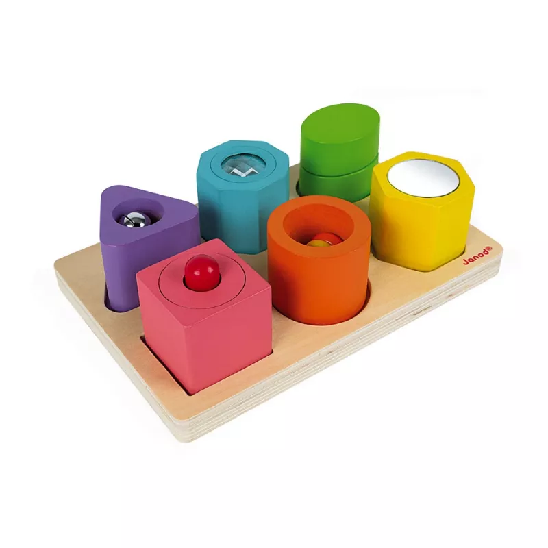 Janod Sensory Wooden Puzzle Shapes and Sounds