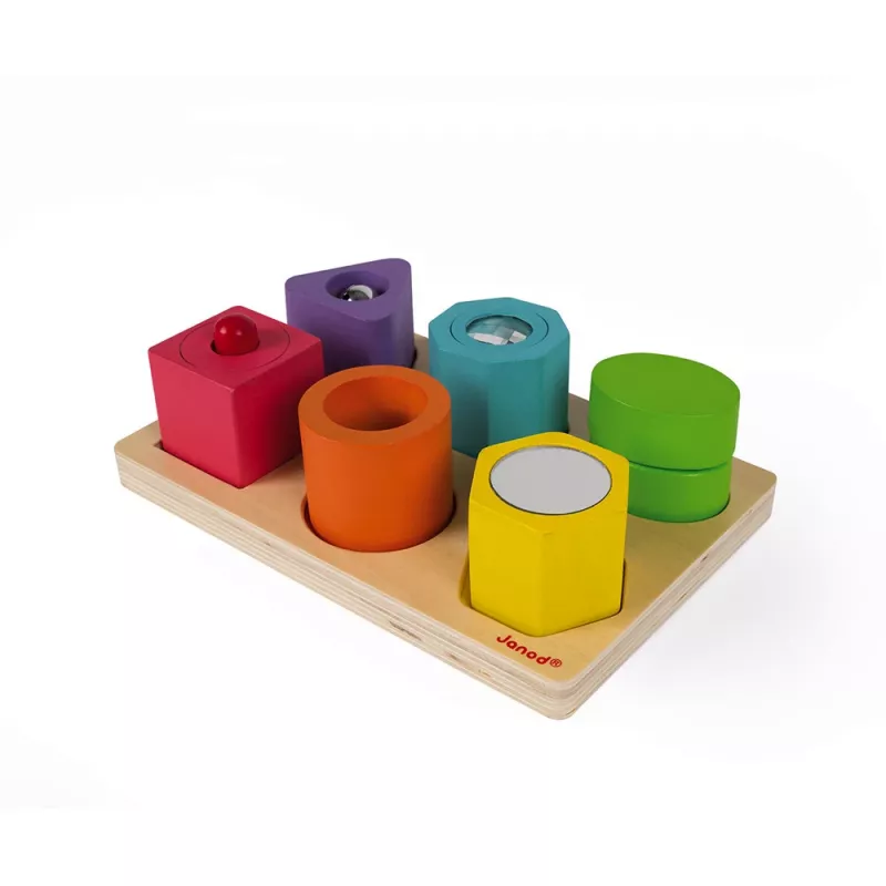Janod Sensory Wooden Puzzle Shapes and Sounds