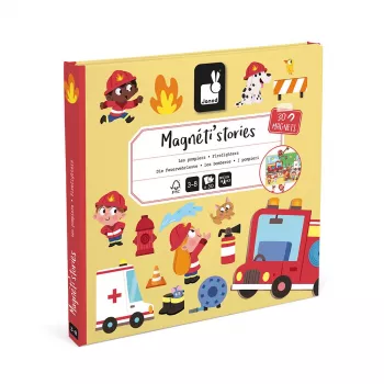Janod Magneti'stories Firefighters Magnetic Story Set - 30 Pieces