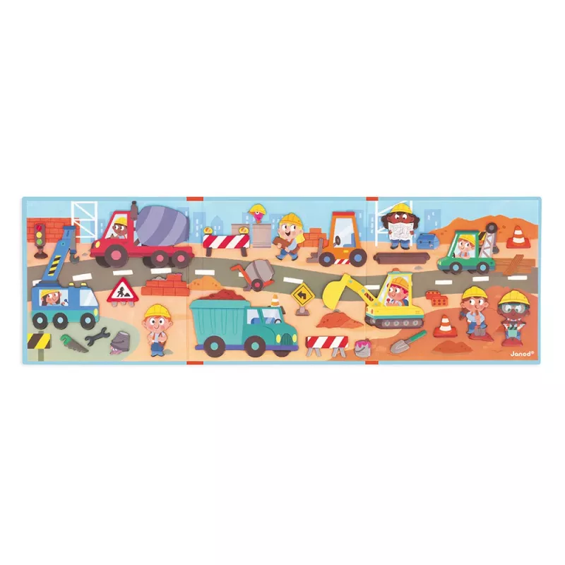 Janod Magneti'stories Construction Site Magnetic Story Set