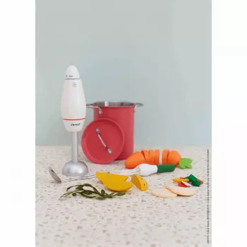 Janod Wooden Soup Cooking Set with Blender and Accessories 3+