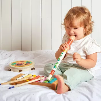 Janod Gioia Muzikinis žaislų rinkinys – 5 instrumentai, mediniai, pastelinės spalvos, 18m+