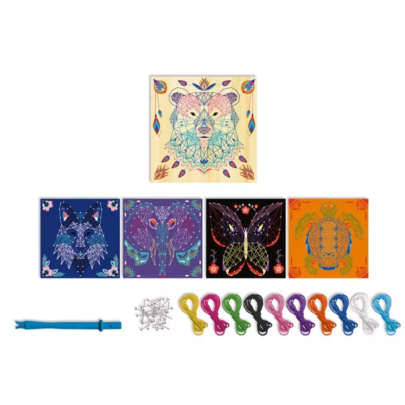 Janod 3D String Art Animals Creative Craft Kit